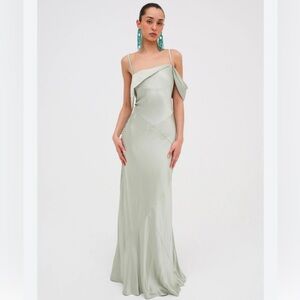 NWOT For Love and Lemons Jewel Maxi Dress in Green Size XS